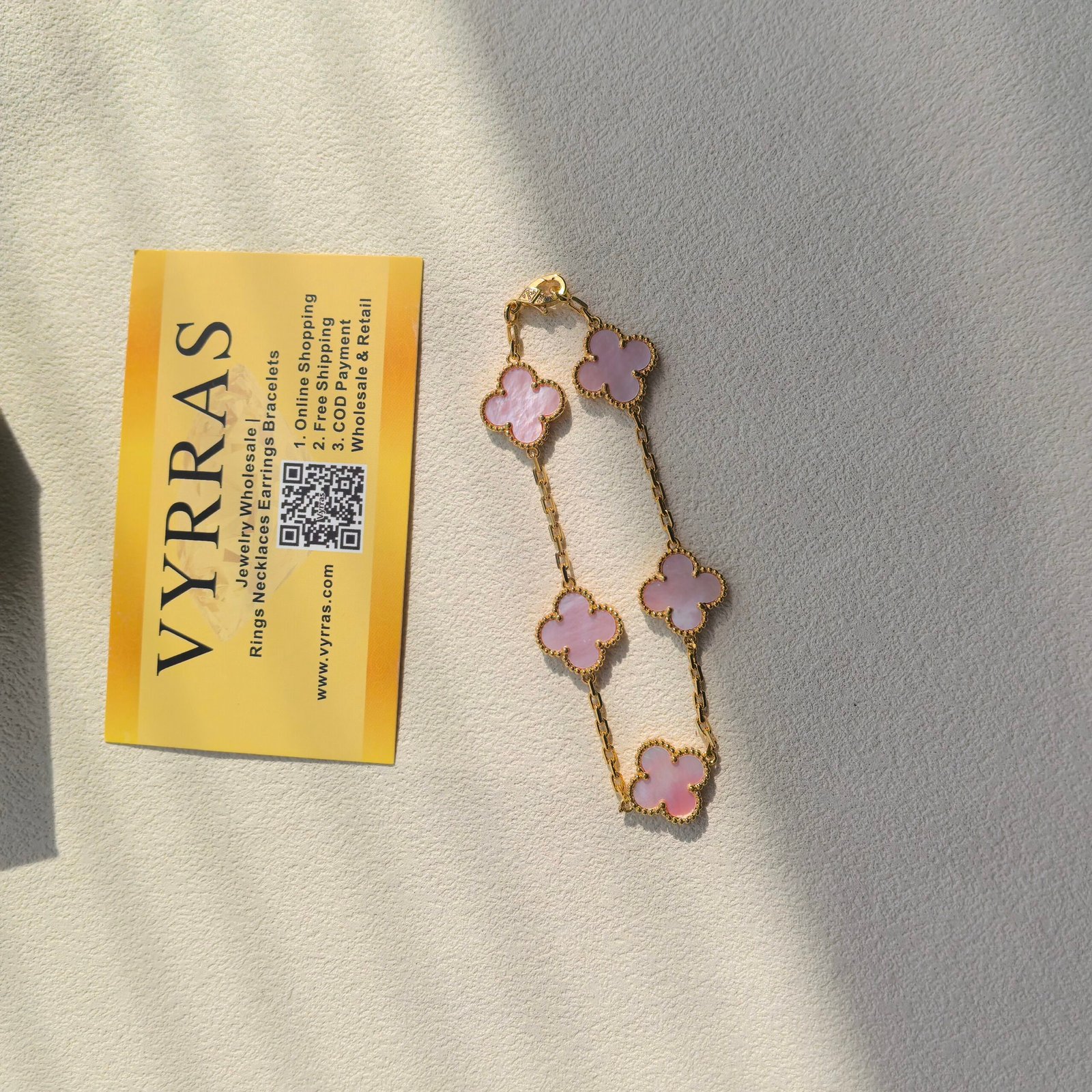 _cuva clover_pink_bracelet